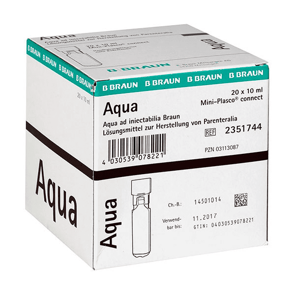 Aqua ad iniectabilia Mini-Plasco® connect | 20 Stk/10ml