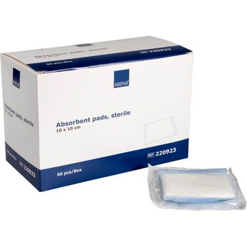 ABENA Saugkompressen steril 400gsm | 10 cm x 10 cm | 50 Stk.