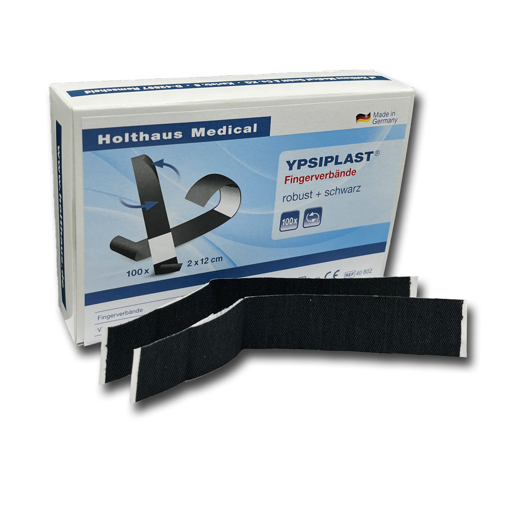 YPSIPLAST® Fingerverbände | Schwarz | 2 x 12 cm | 100 St./Pack