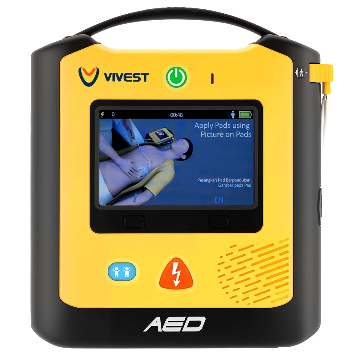 ViVest Powerbeat AED Halbautomat | mit Farbdisplay