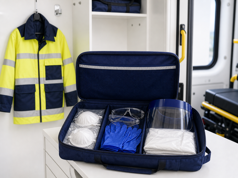 Persönliche Schutzausrüstung für Notfallsanitäterinnen und Notfallsanitäter